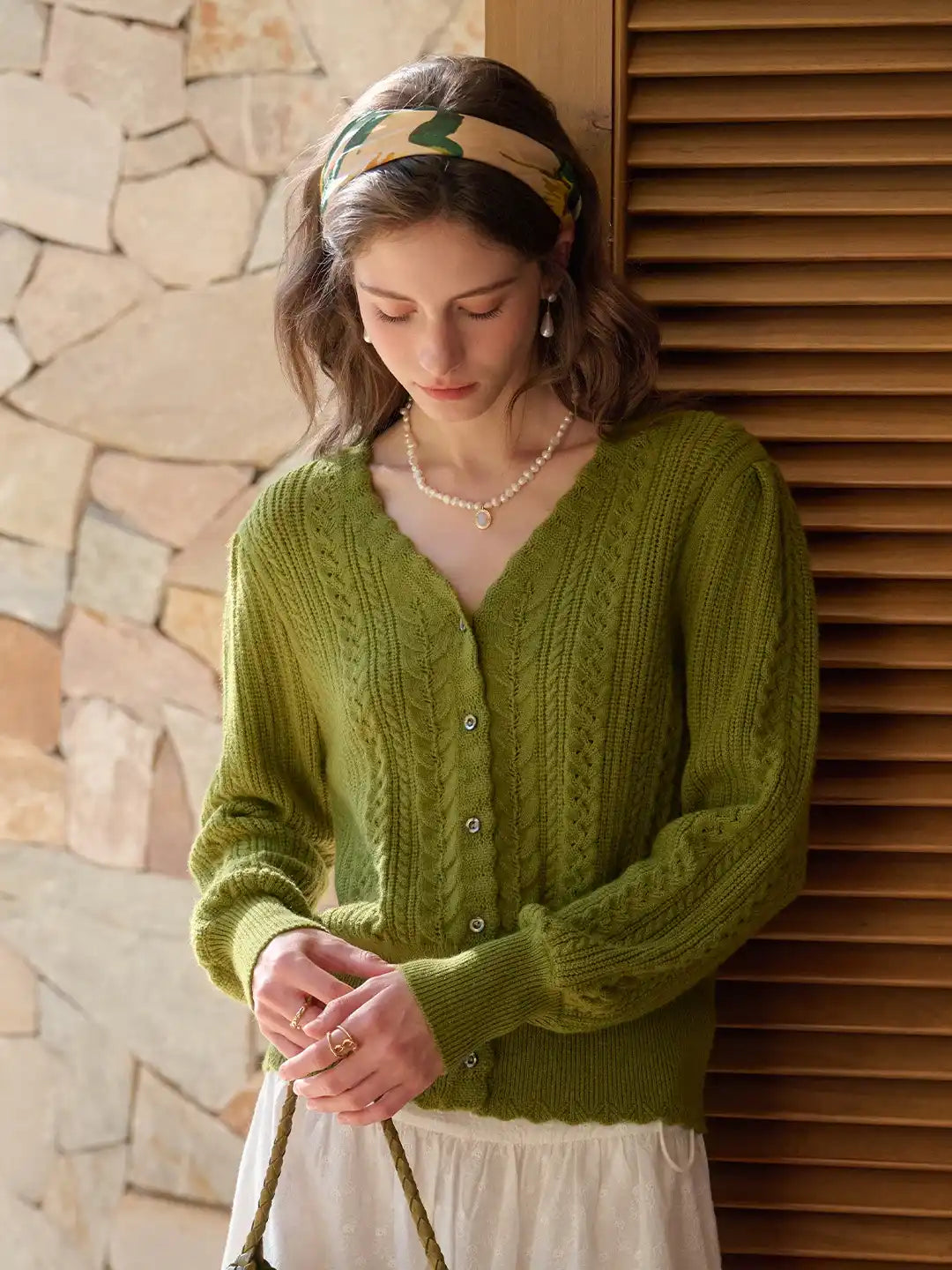 Livia V-Neck Hollow Cardigan