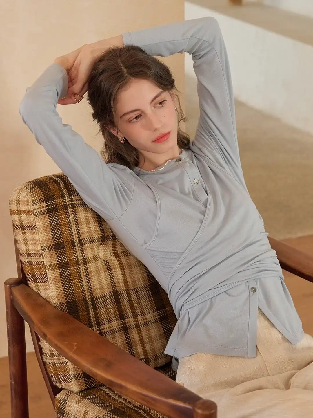 【Final Sale】Zhuri Round Neck Wool Cardigan