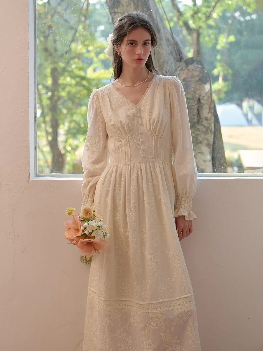 Ameri　EMBROIDERY SHEER COTTON DRESS Ameri（アメリ）の「EMBROIDERY SHEER COTTON DRESS（ワンピース