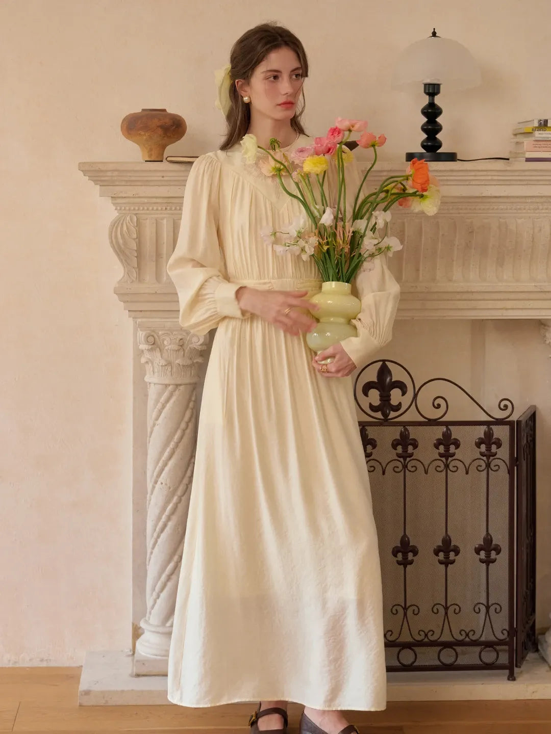 Rosie Round Neck Embroidery Dress