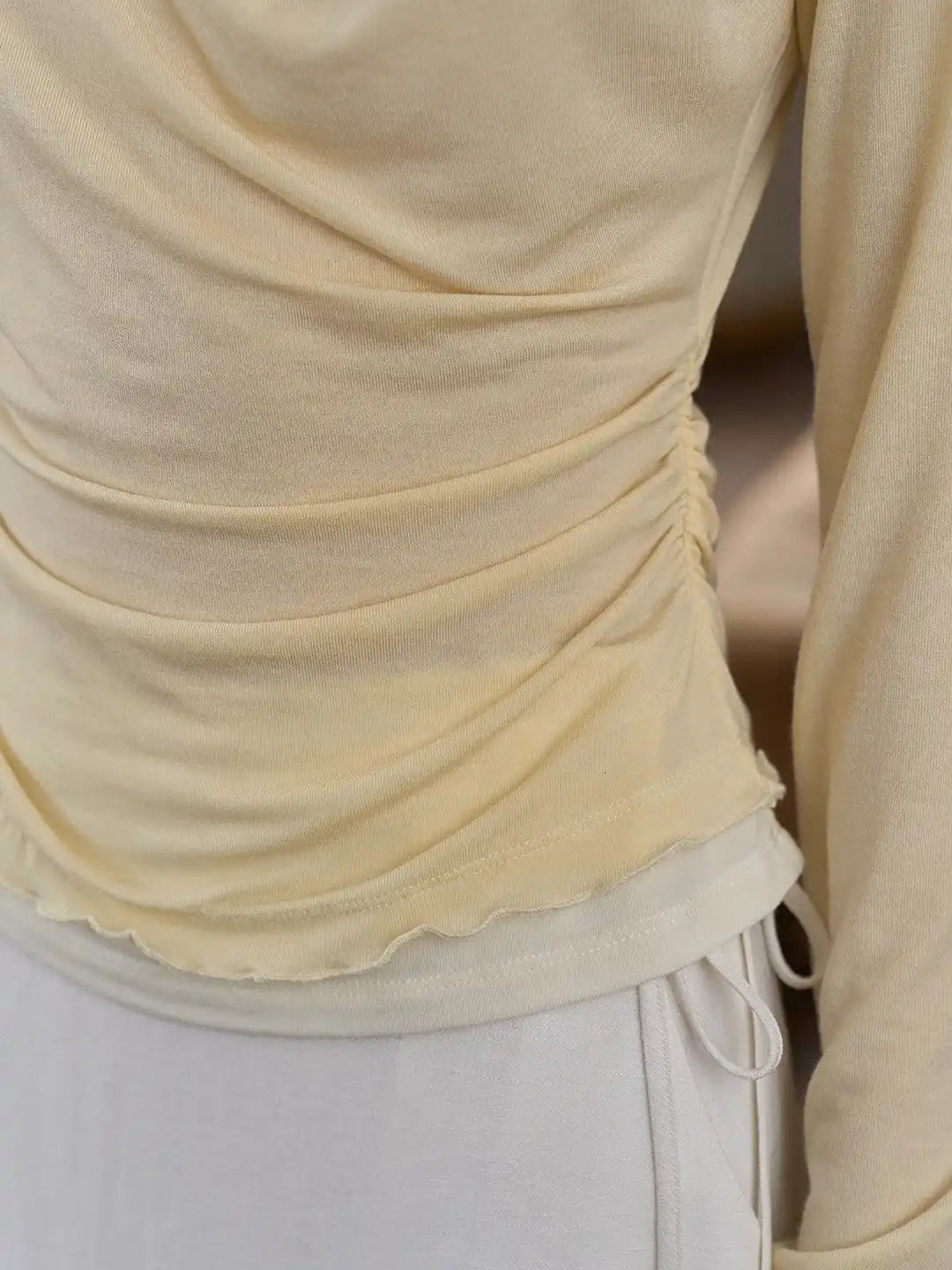 Carla Cowl Neck Wool Blouse