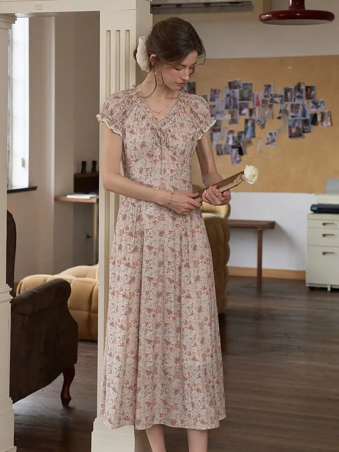 Ayra V-Neck Floral Dress