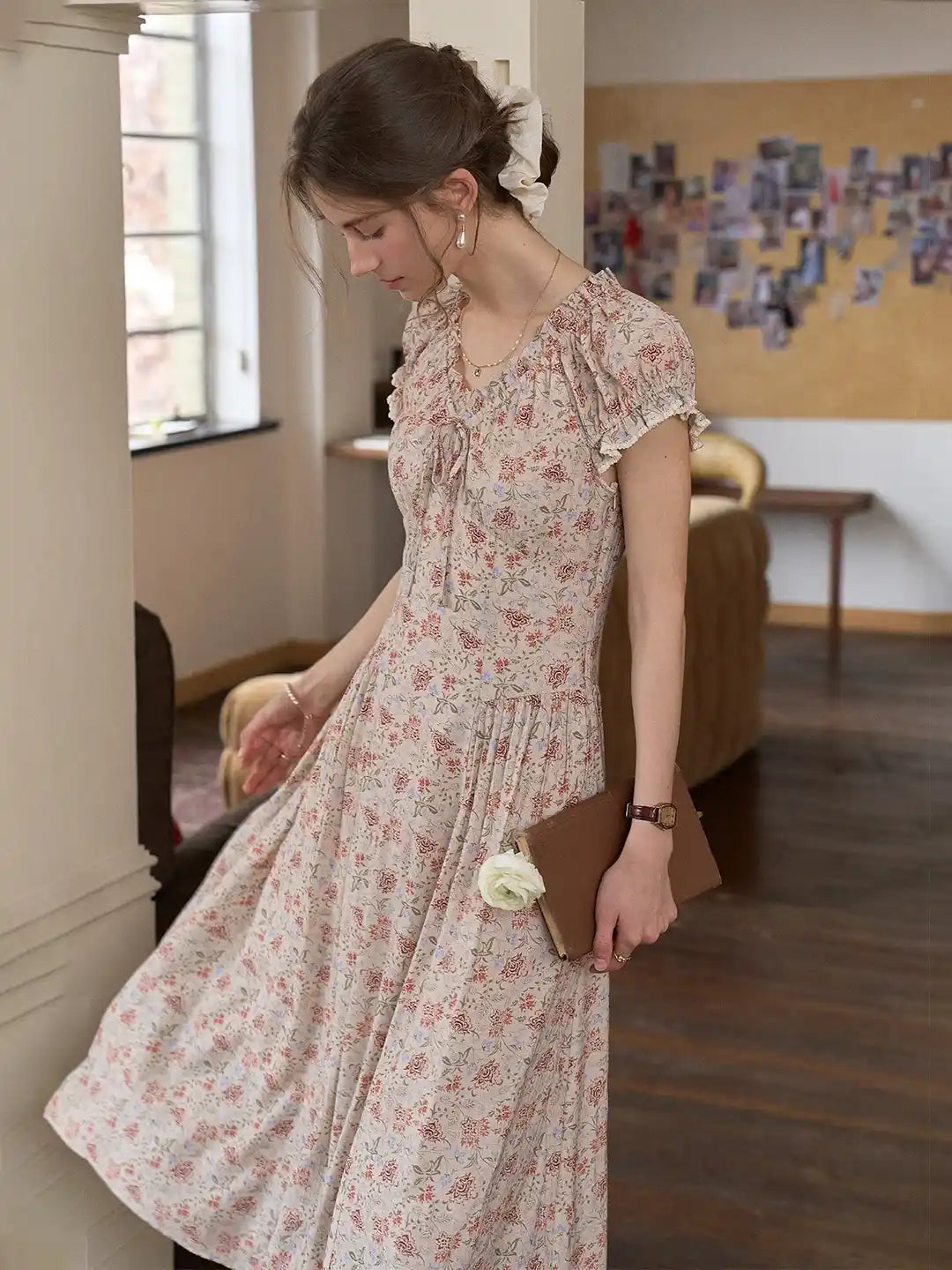 Ayra V-Neck Floral Dress