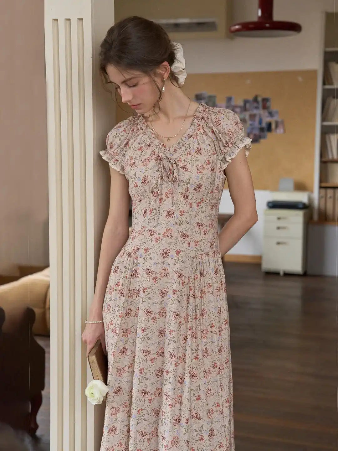 Ayra V-Neck Floral Dress