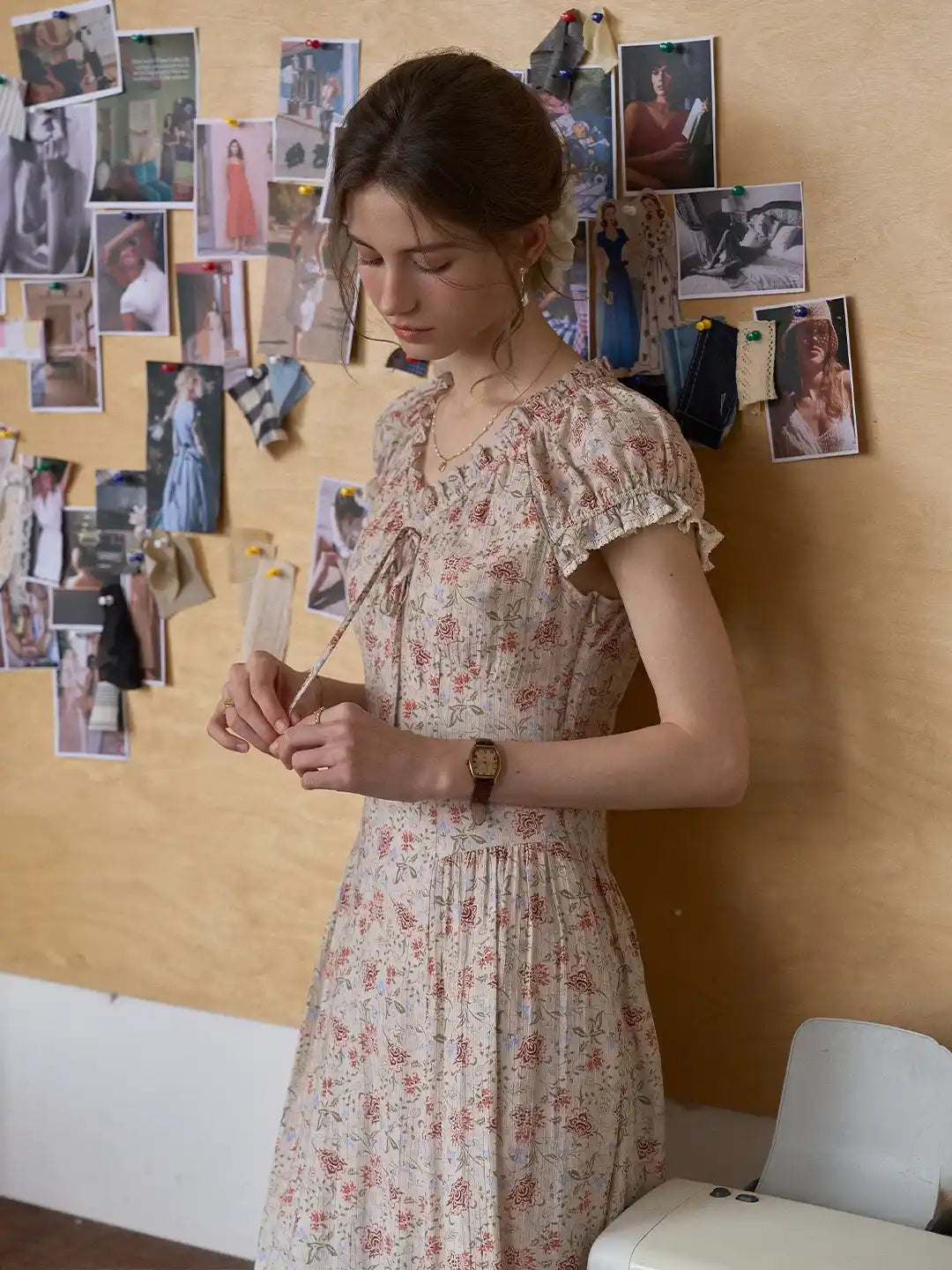 Ayra V-Neck Floral Dress