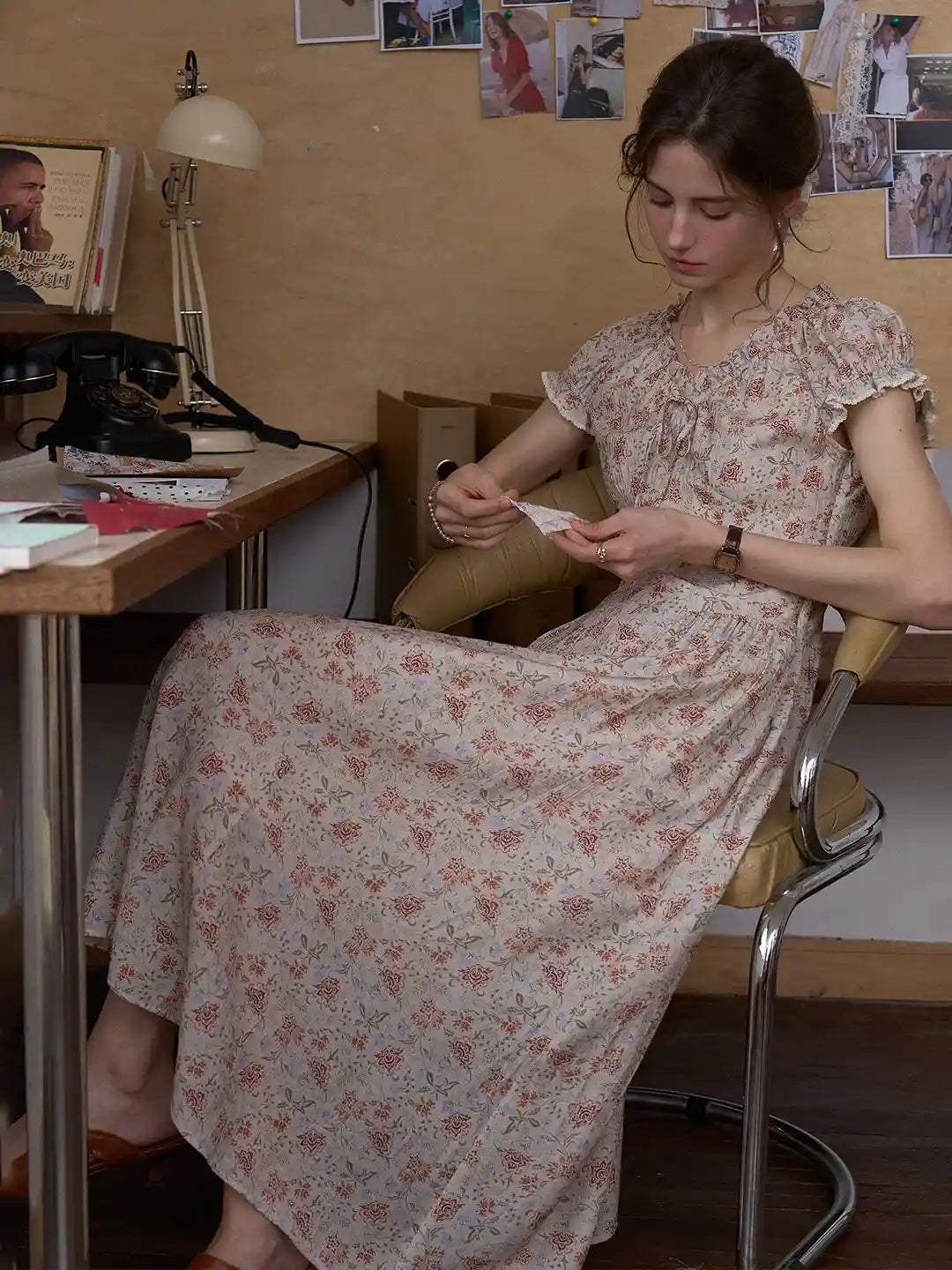 Ayra V-Neck Floral Dress