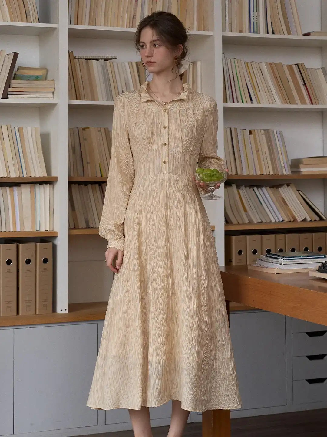 Mazie Ruffle Collar Waist Dress