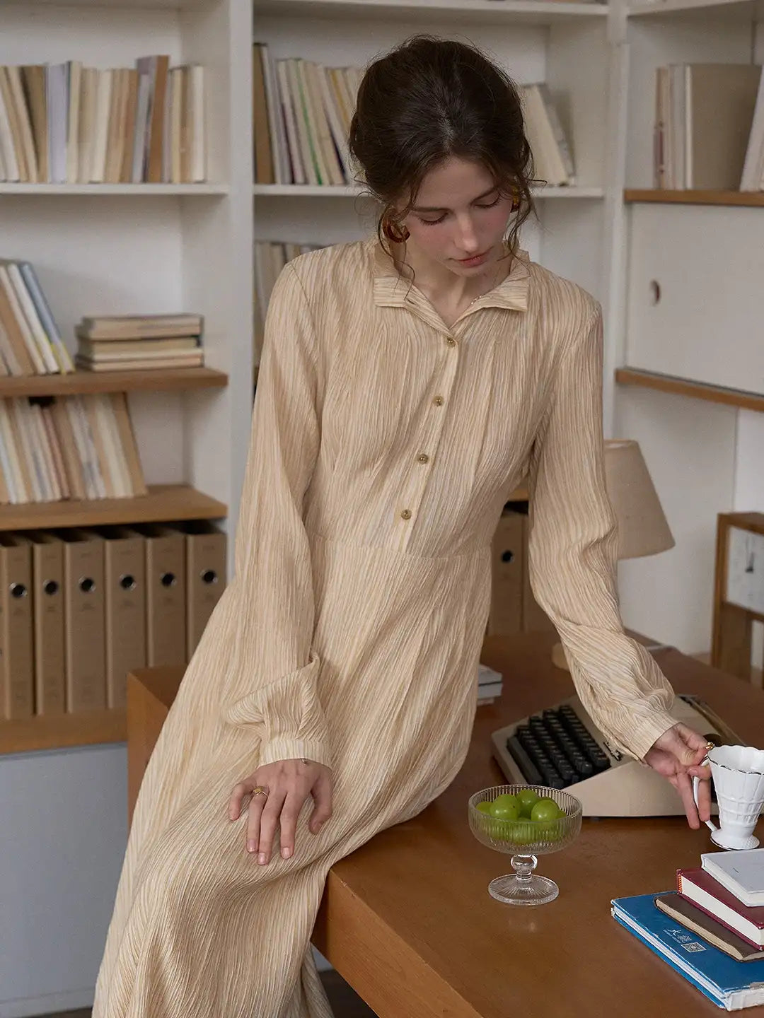 Mazie Ruffle Collar Waist Dress