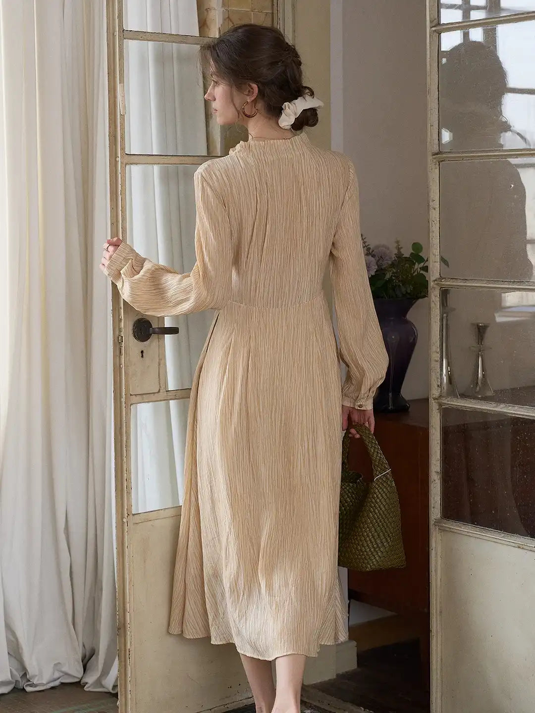 Mazie Ruffle Collar Waist Dress