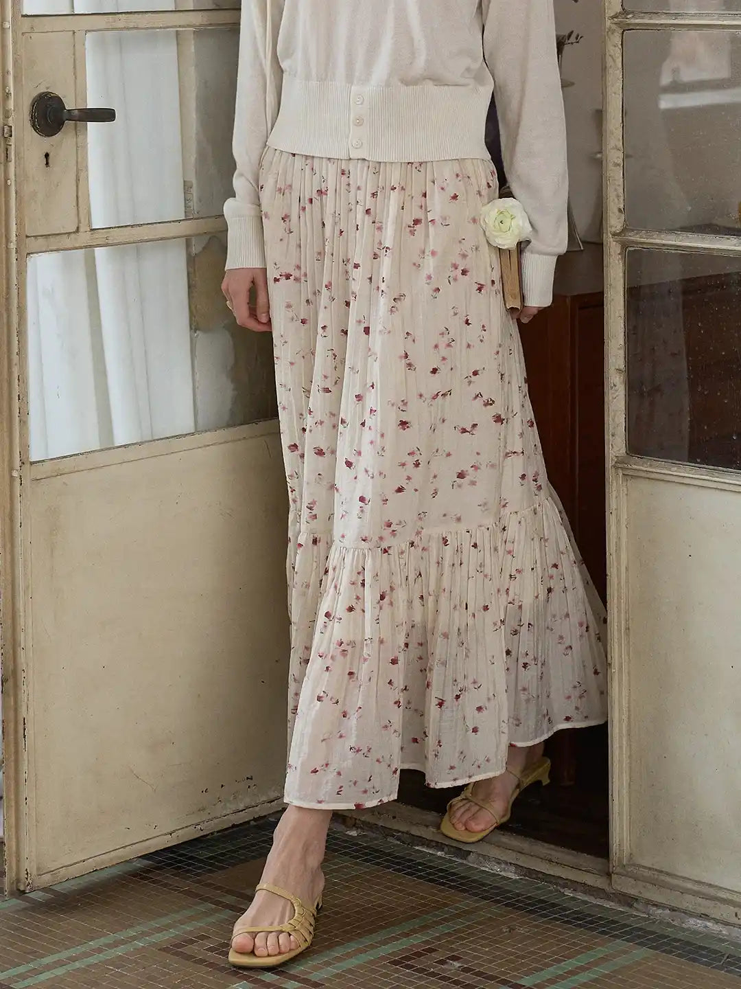 Malayah Lyocell Floral Skirt