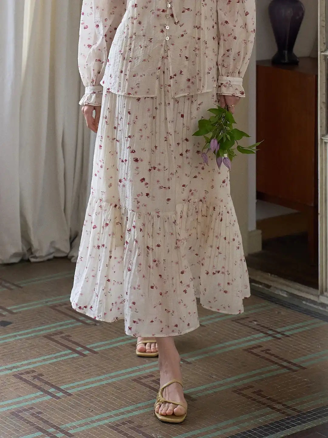 Malayah Lyocell Floral Skirt