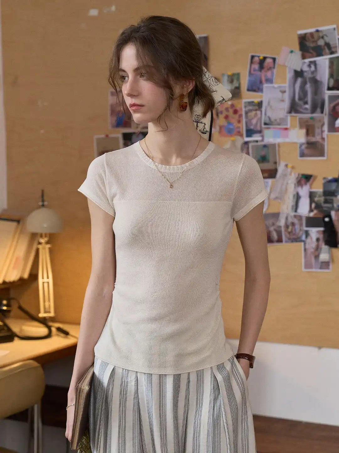 Elouise Round Neck Linen Top