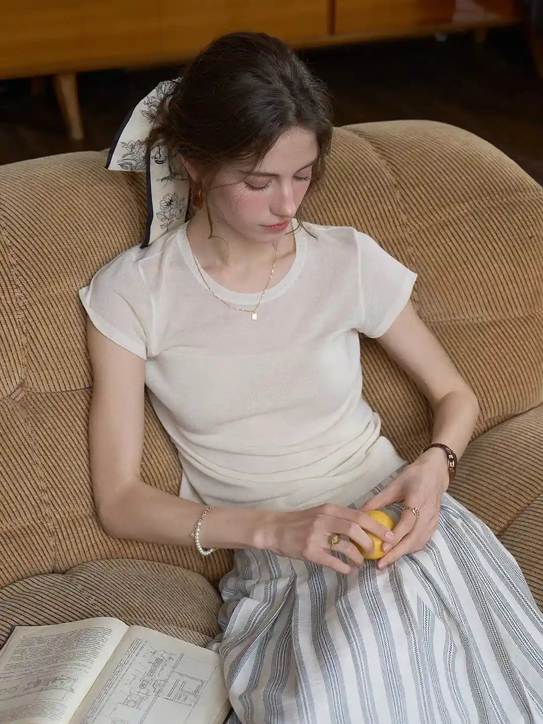 Elouise Round Neck Linen Top