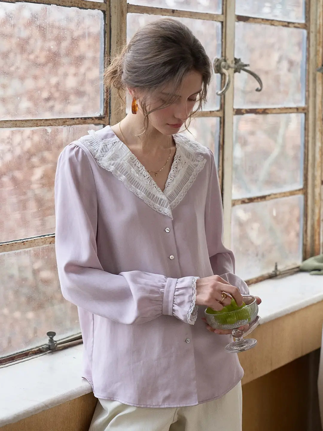 Kahlani Retro V-Neck Blouse