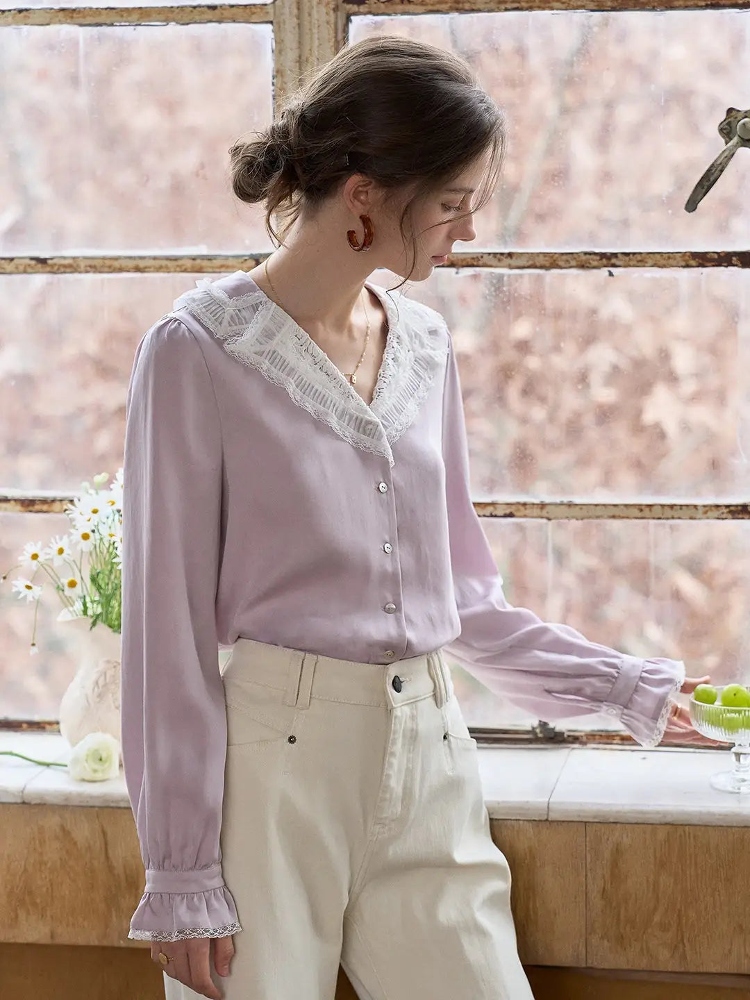 Kahlani Retro V-Neck Blouse