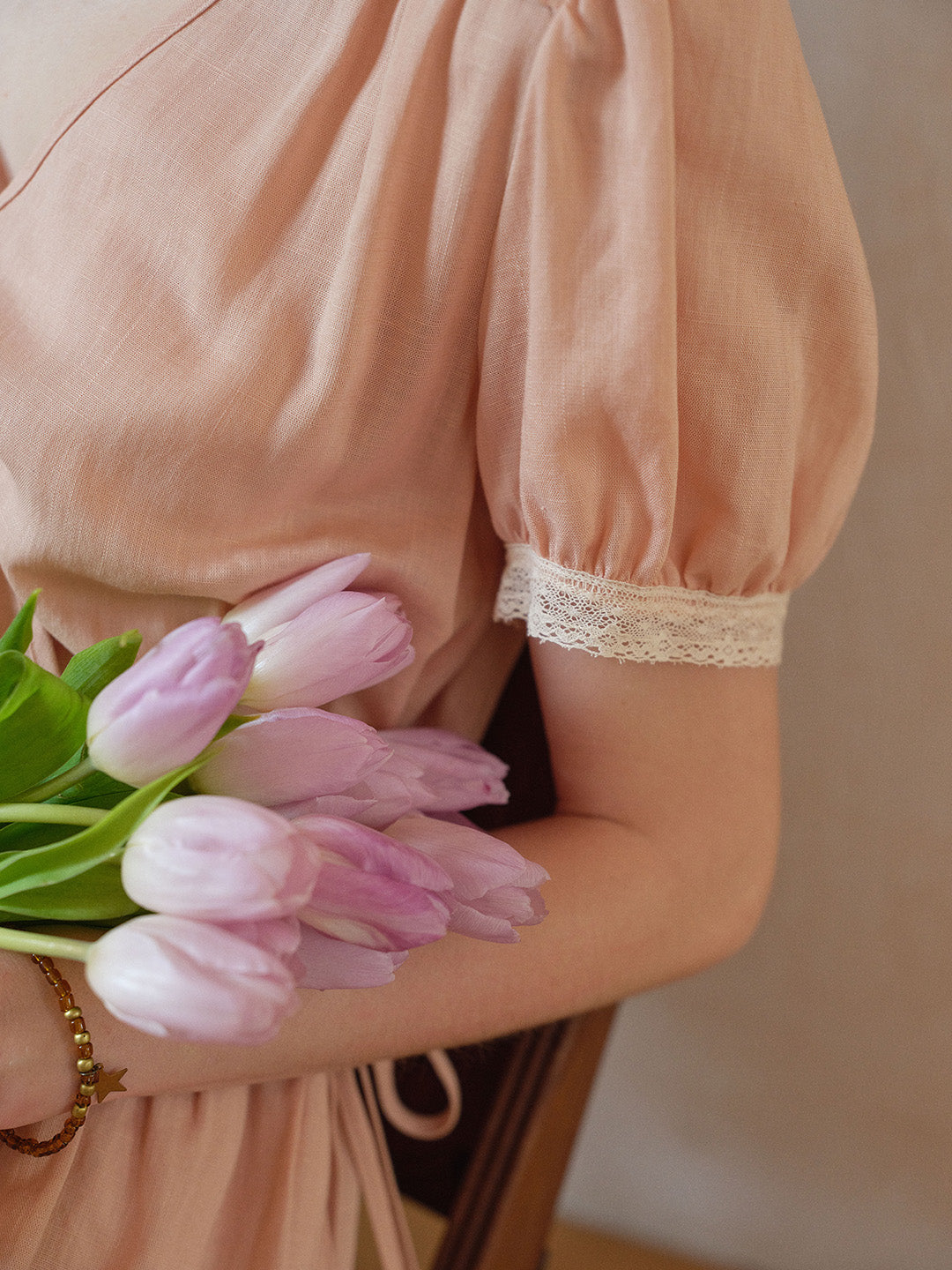 Serena V-Neck Linen Dress