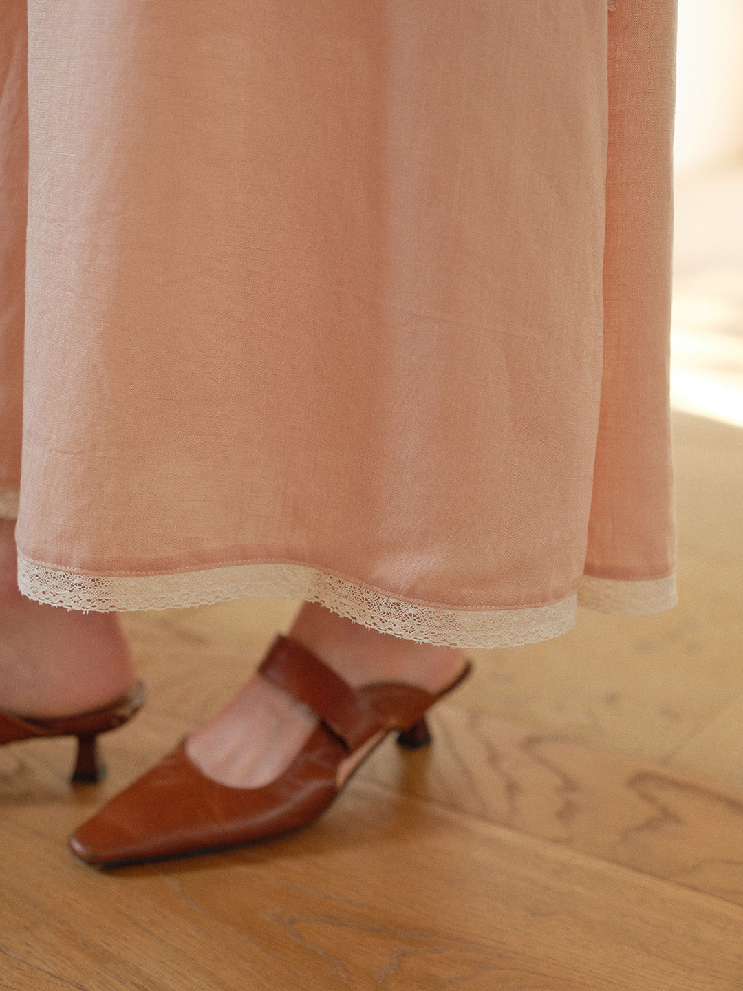 Serena V-Neck Linen Dress