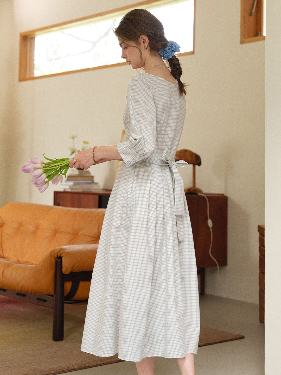 Katelyn V-Neck 100% Cotton Dress