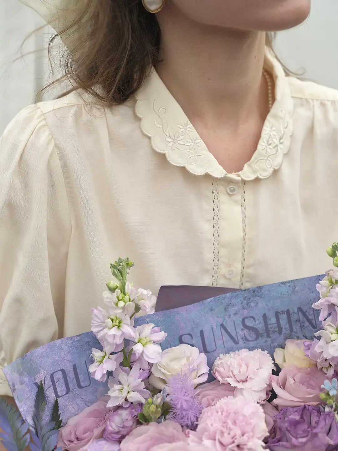 Xyla Peter Pan Collar Hemp Blouse