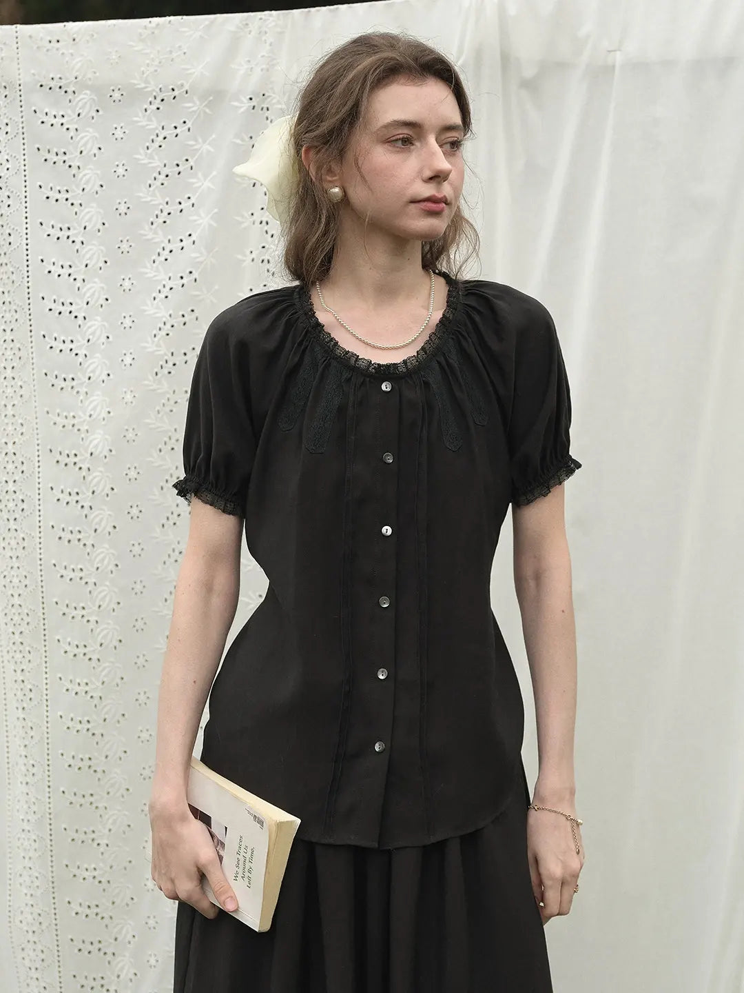 Aleyna Round Neck Lyocell Blouse