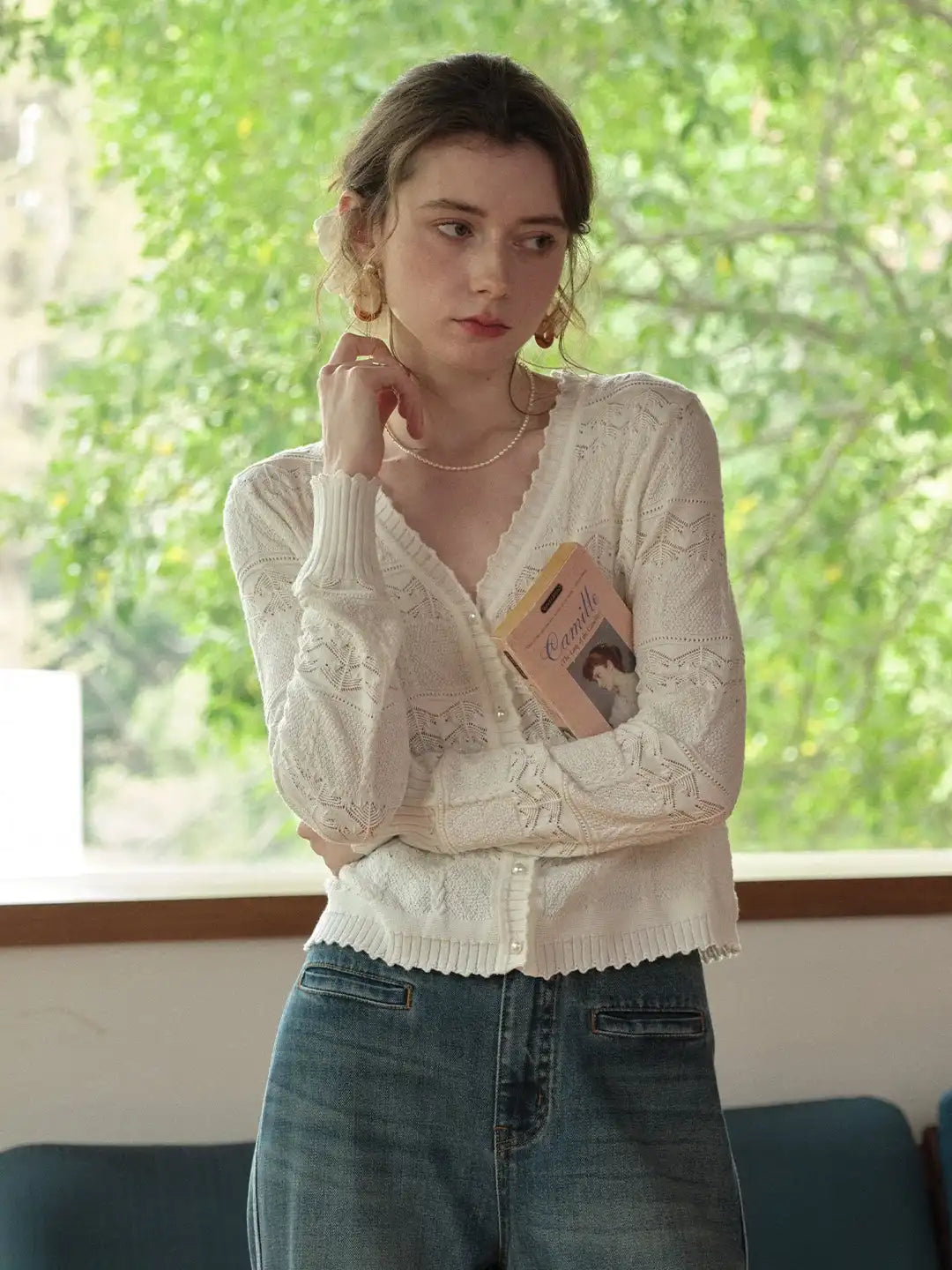 Elouise V-Neck Wool Cardigan