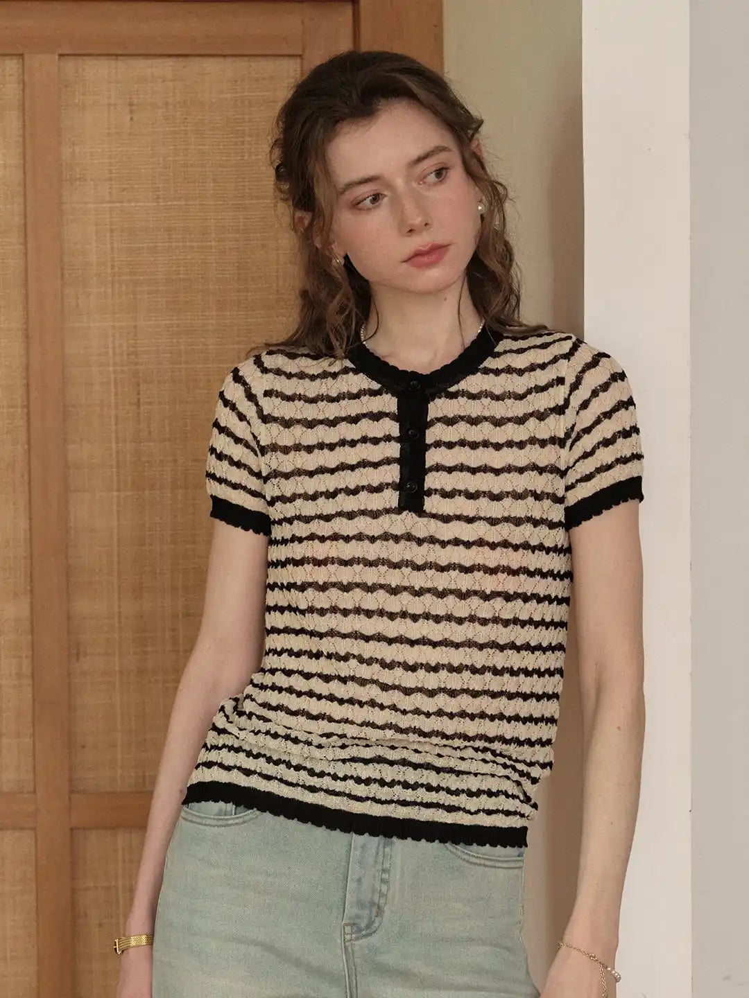 Mazie Round Neck Mulberry Silk Blouse