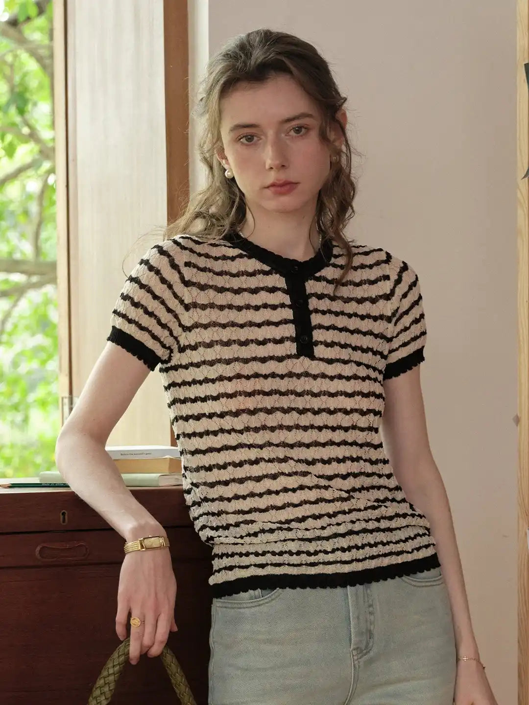 Mazie Round Neck Mulberry Silk Blouse