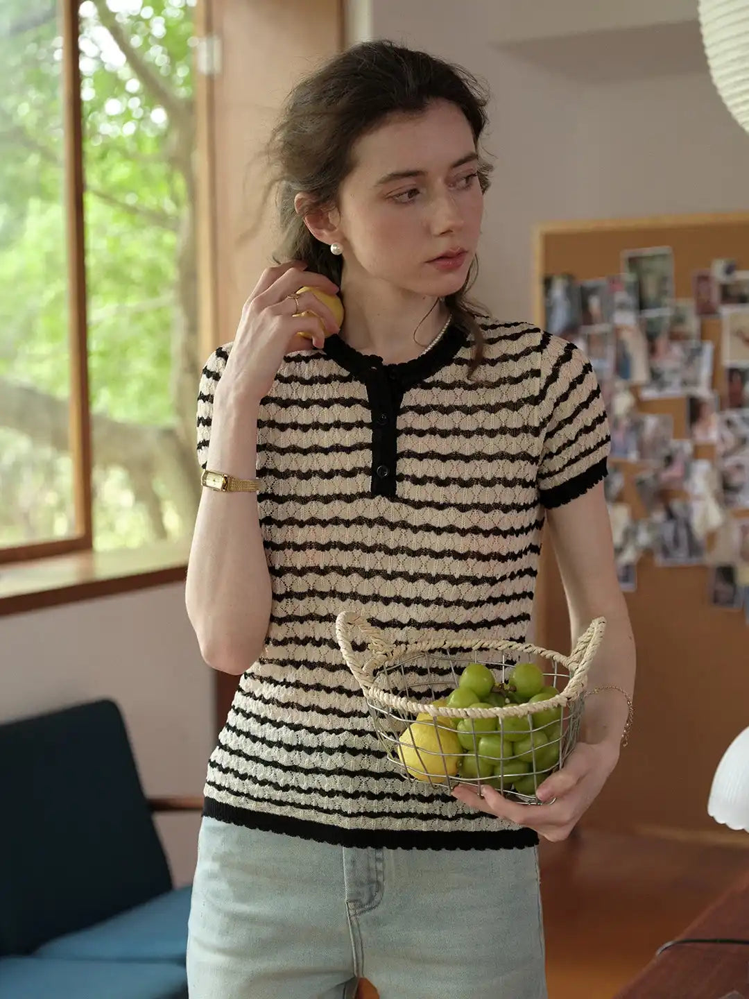 Mazie Round Neck Mulberry Silk Blouse