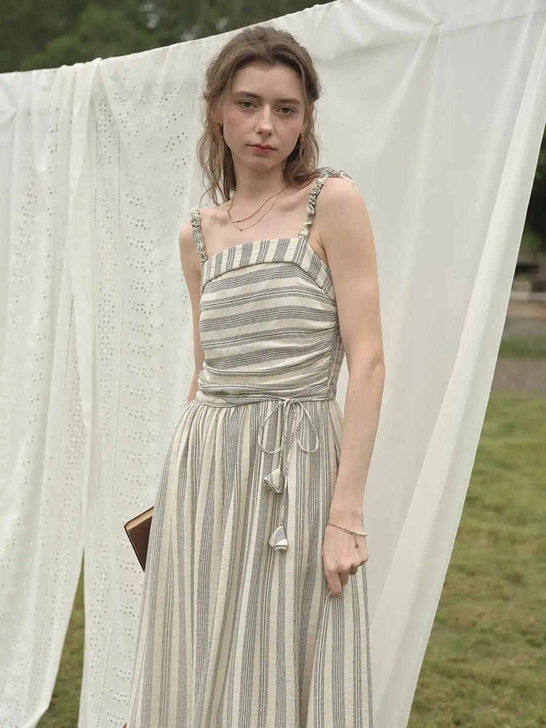 Reya Stripes Suspender Dress