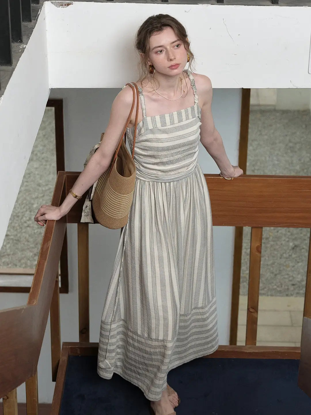 Reya Stripes Suspender Dress