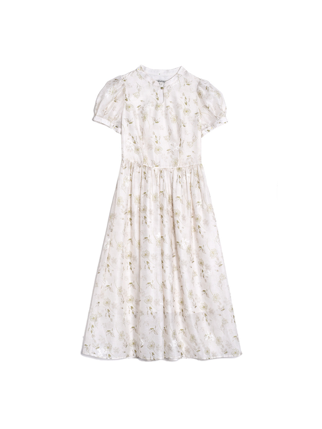 Mia Stand Collar Embroidery Floral Dress