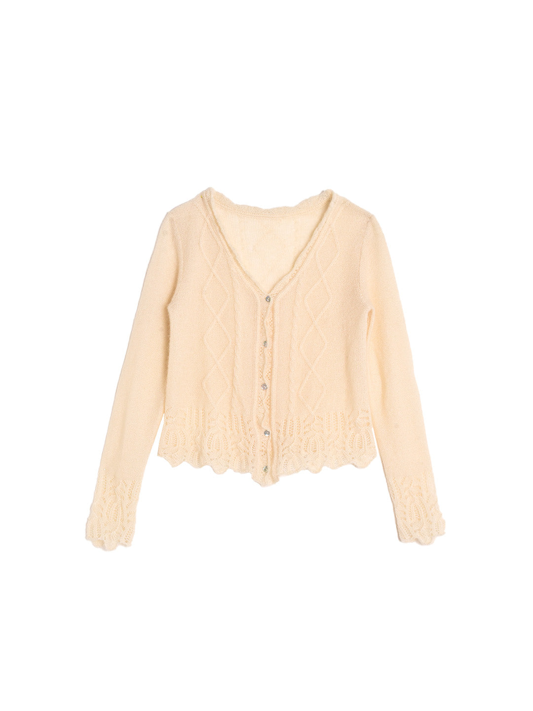 Vera V-Neck Ribbed Wool Cardigan