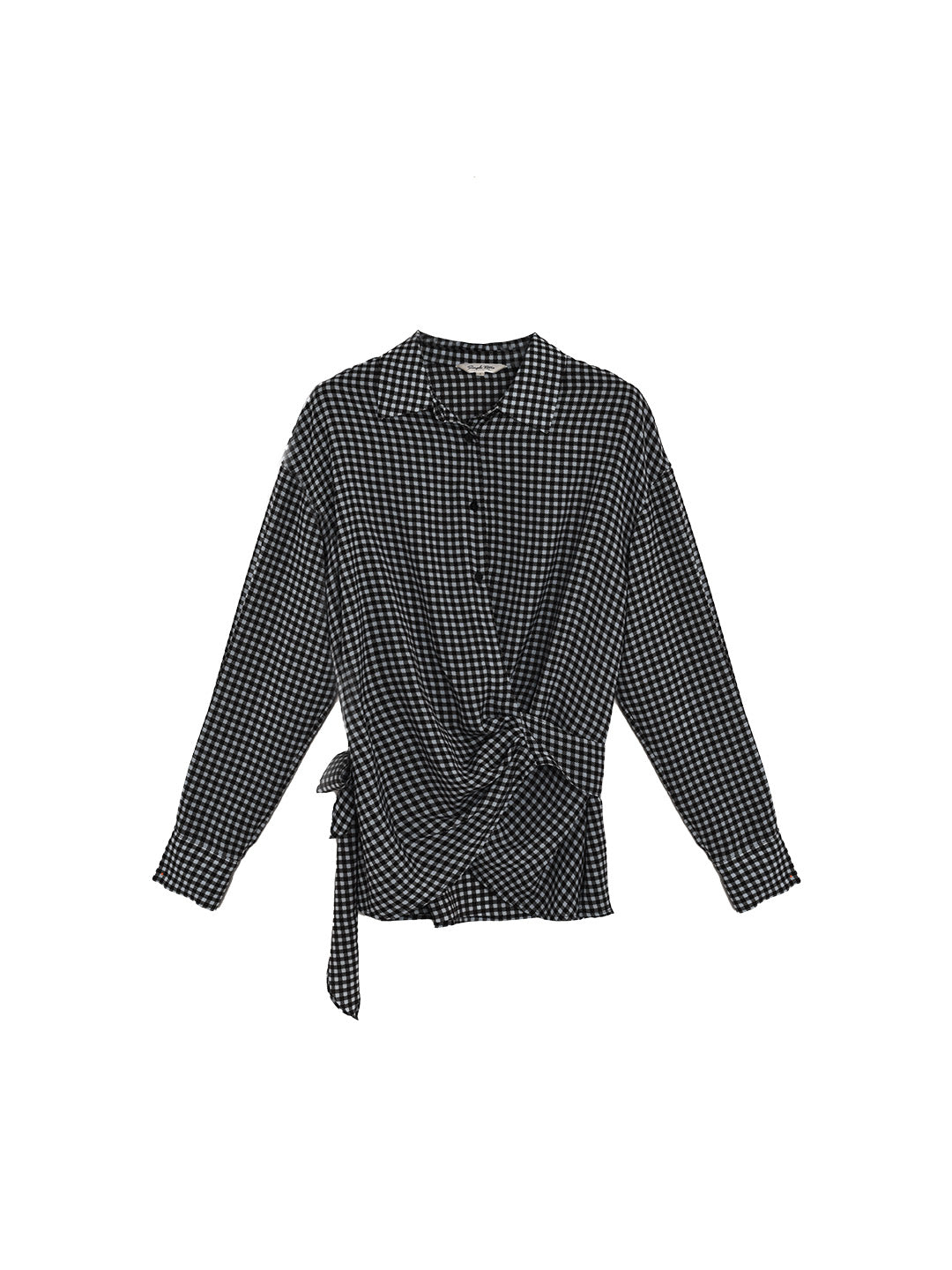 Selah V-Neck Plaid Waisted Shirt