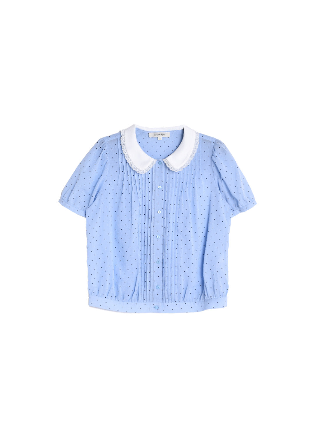 Felicity Peter Pan Collar Dot Cotton Blouse