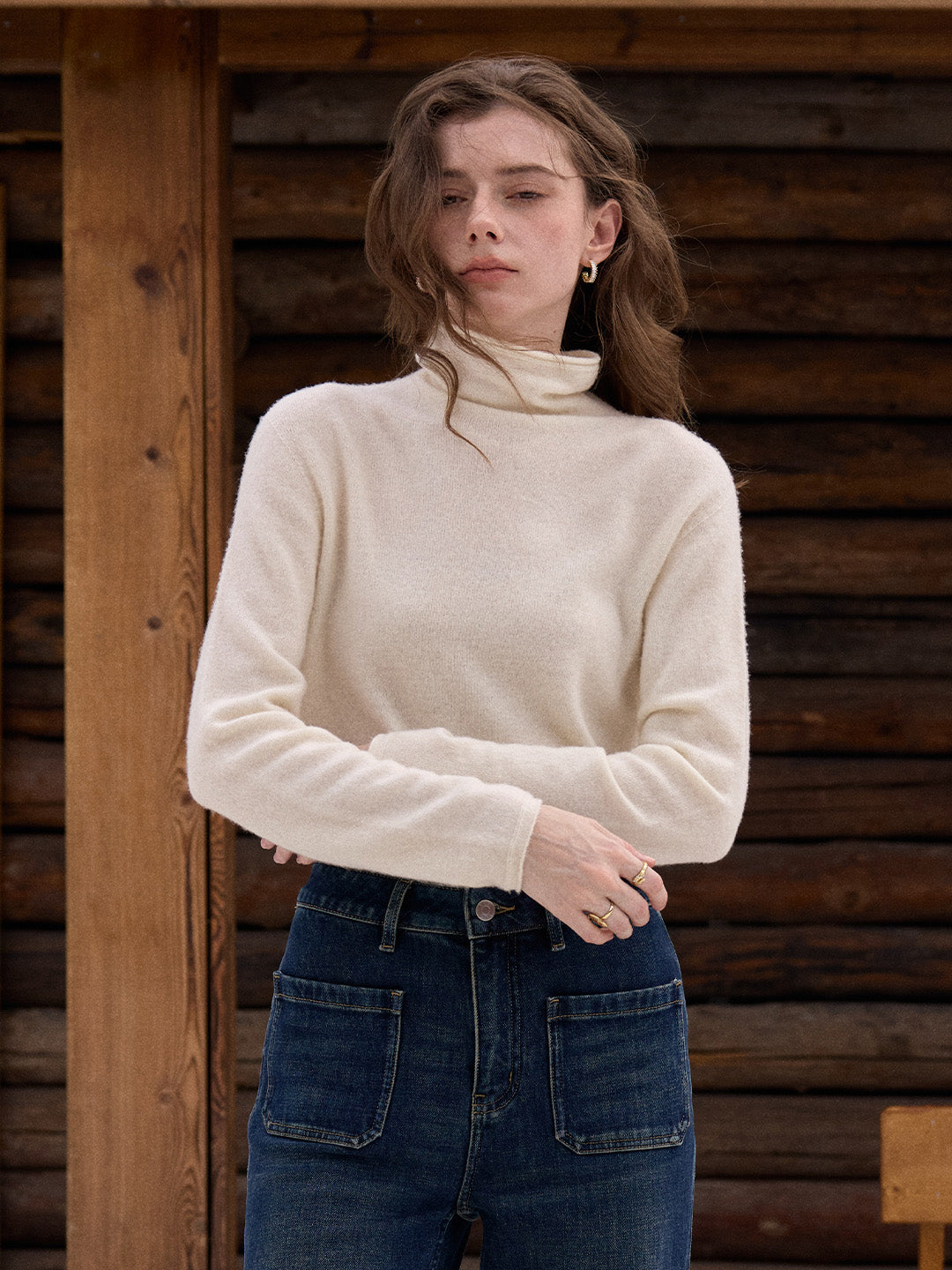 Marilyn Turtleneck Wool Cashmere Sweater