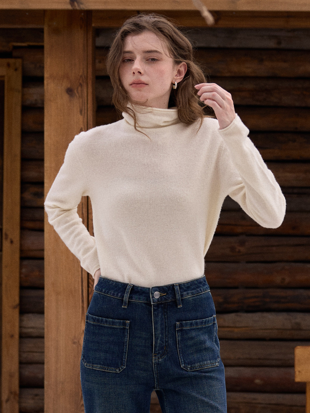 Marilyn Turtleneck Wool Cashmere Sweater