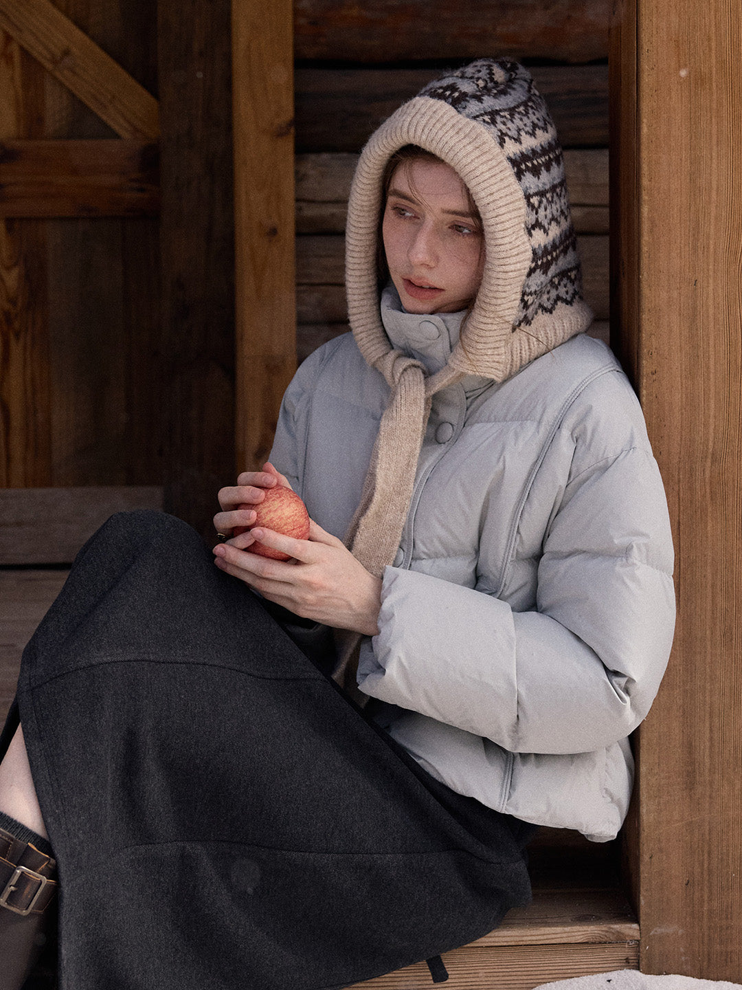 Maisy Stand Collar Short Down Jacket