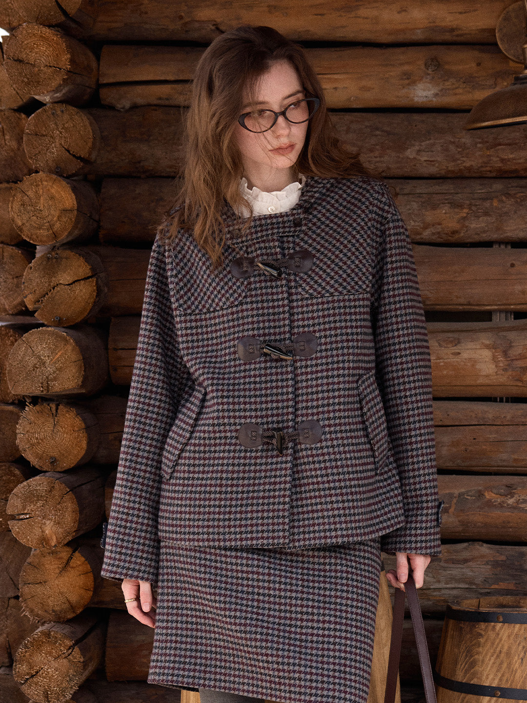 Kylee Houndstooth Wool Jacket