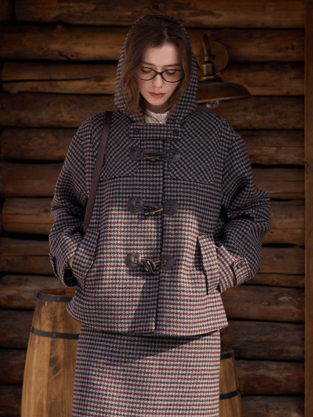Kylee Houndstooth Wool Jacket