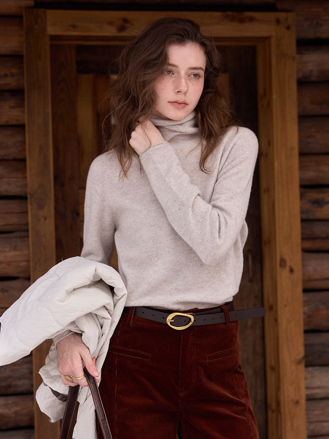Marilyn Turtleneck Wool Cashmere Sweater