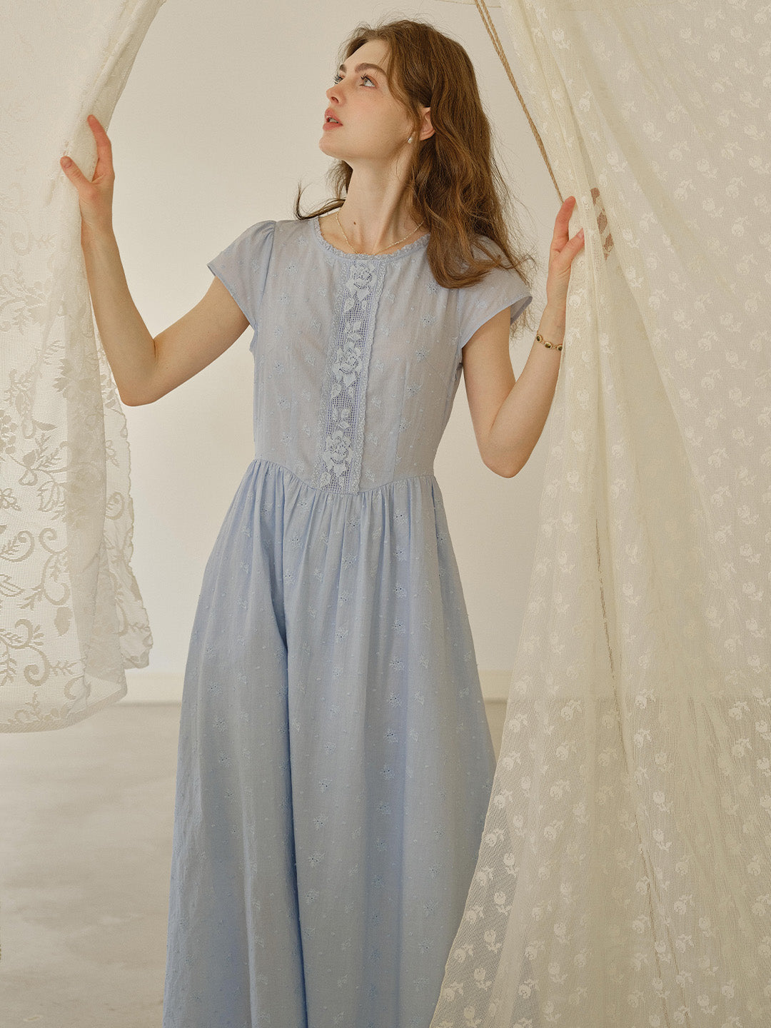 cotton lace dress 100% RECYCLED COTTON