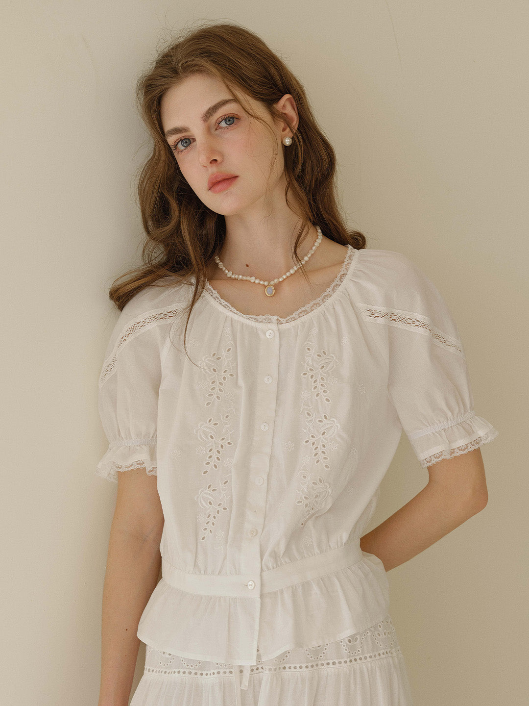 Samara Round Neck 100% Cotton Blouse