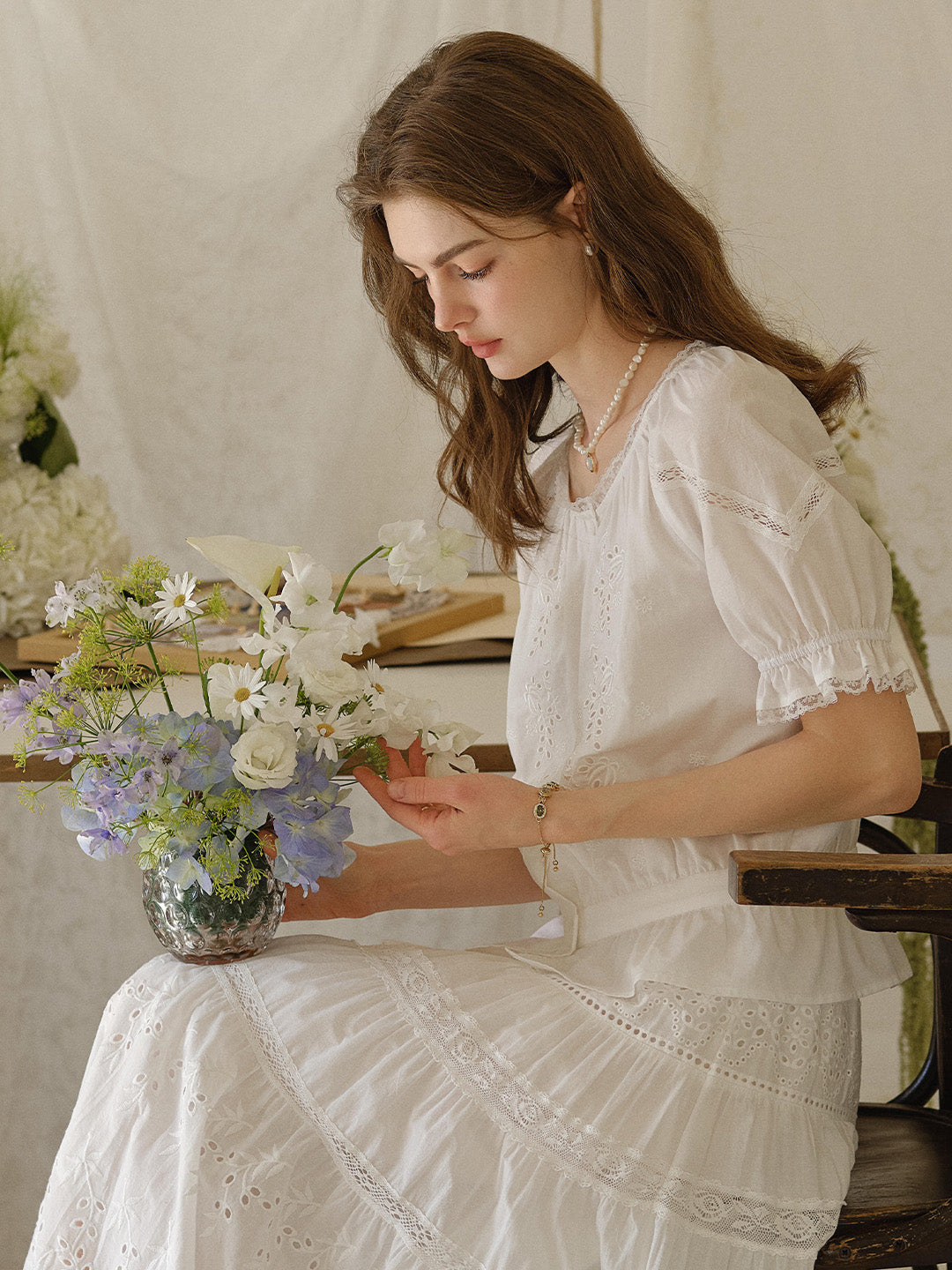 Samara Round Neck 100% Cotton Blouse