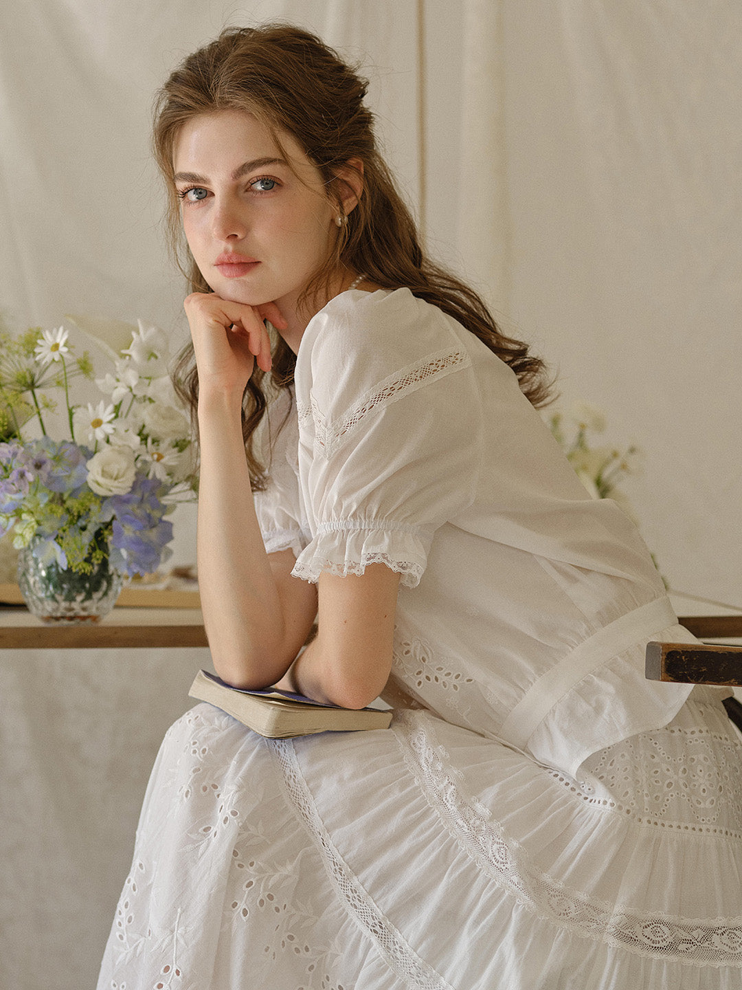 Samara Round Neck 100% Cotton Blouse