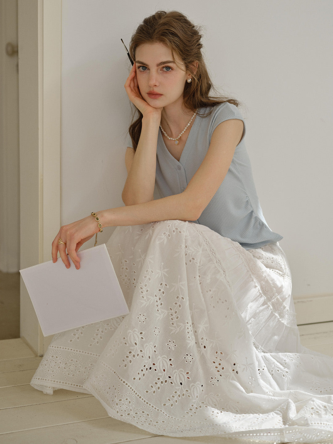 Blaire Simple V-Neck Blouse