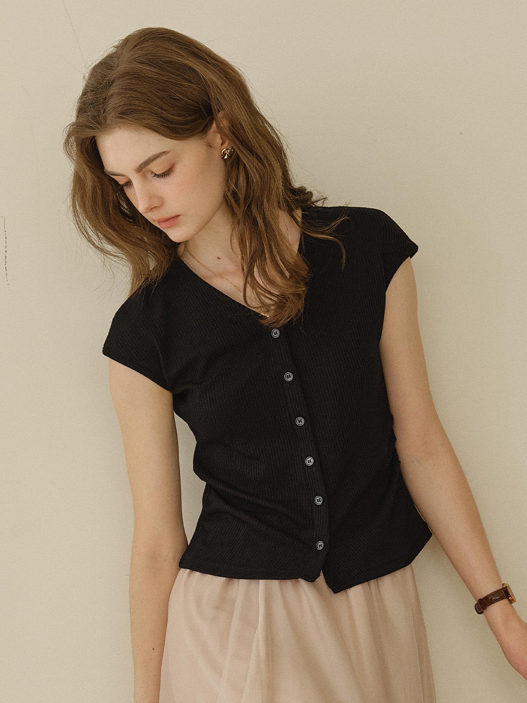 Blaire Simple V-Neck Blouse