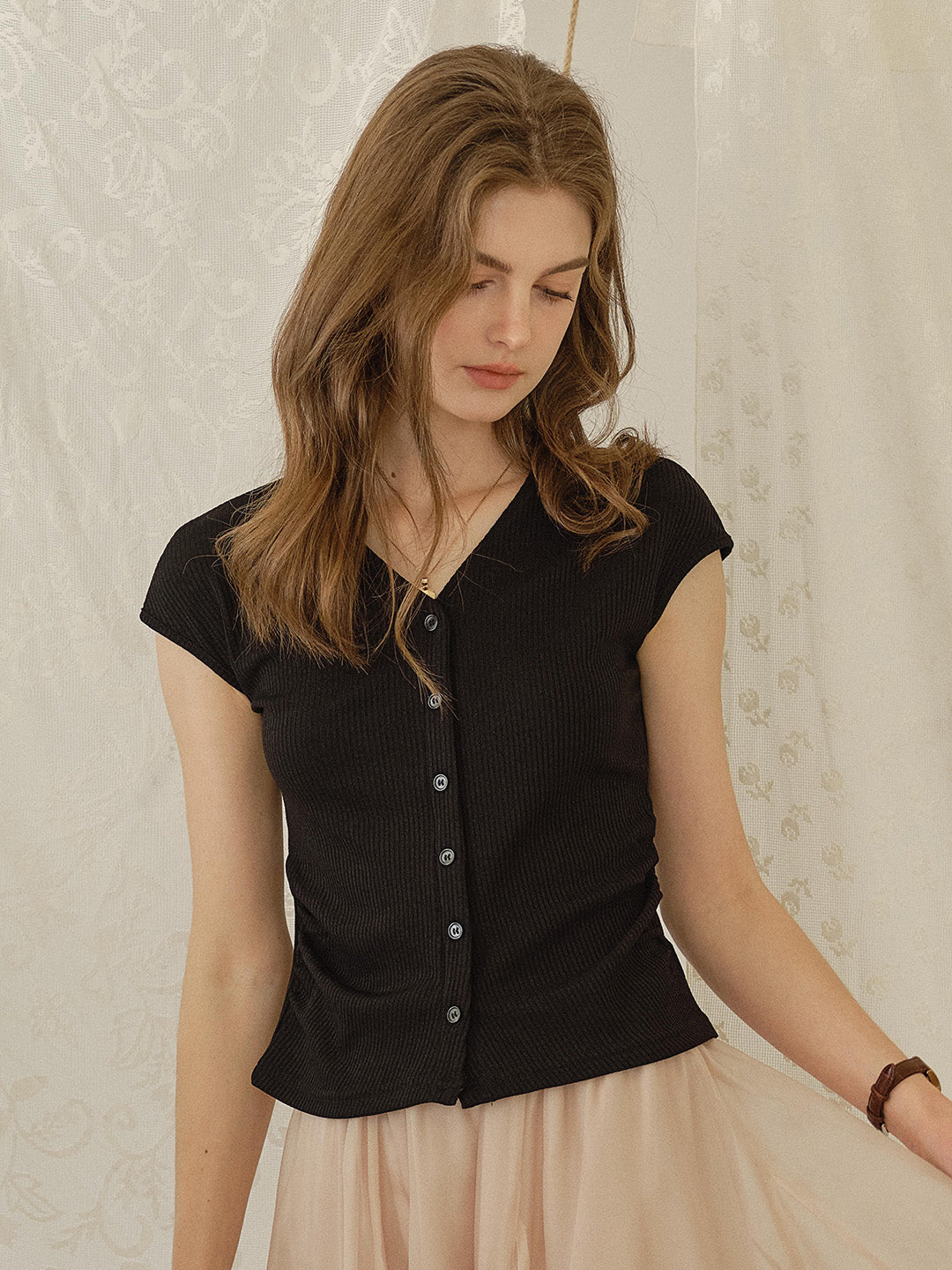 Blaire Simple V-Neck Blouse