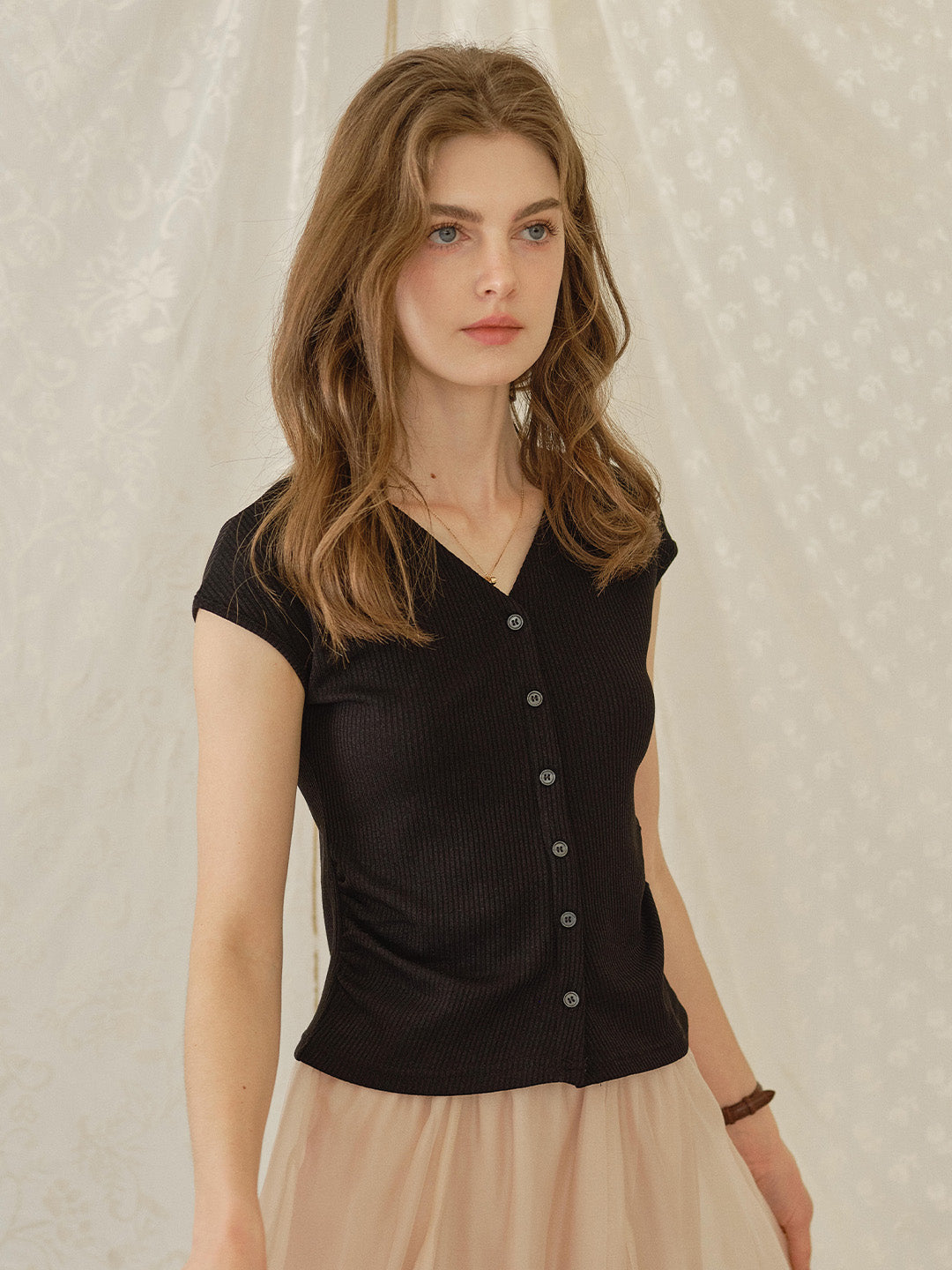 Blaire Simple V-Neck Blouse