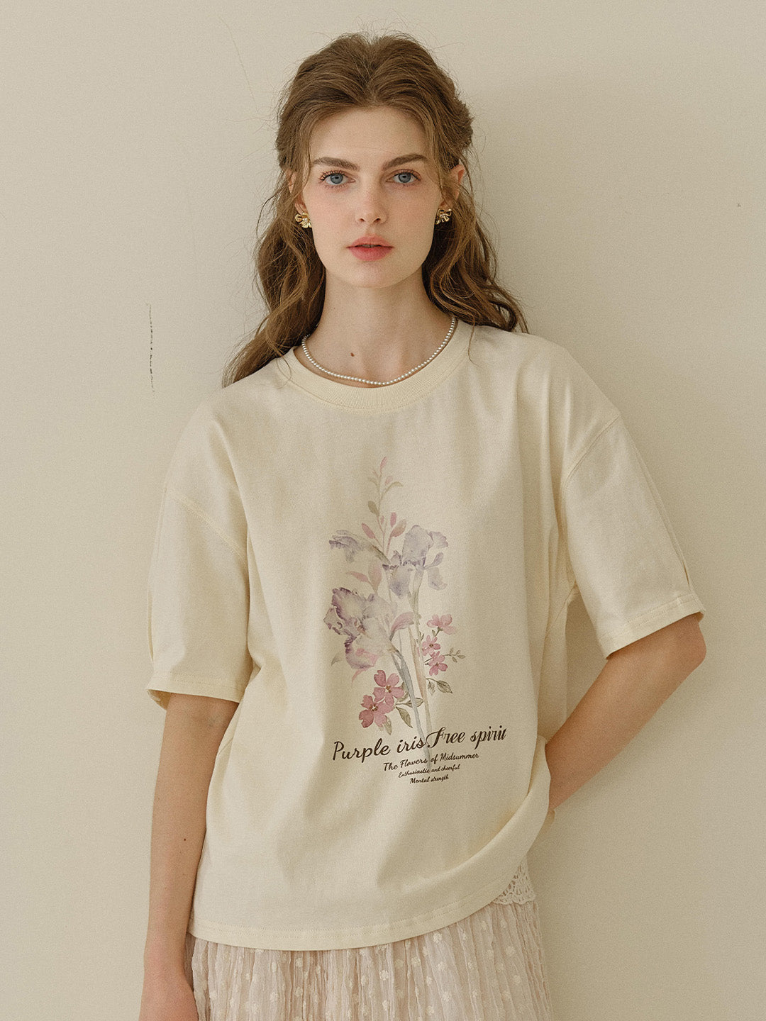 Lucy Round Neck 100%Cotton Printed T-shirt