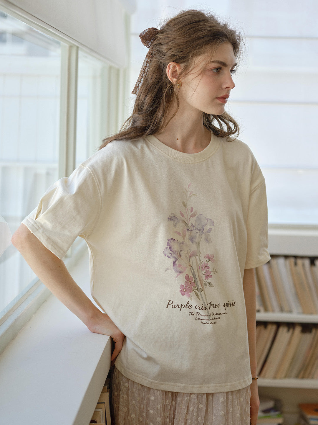 Lucy Round Neck 100%Cotton Printed T-shirt